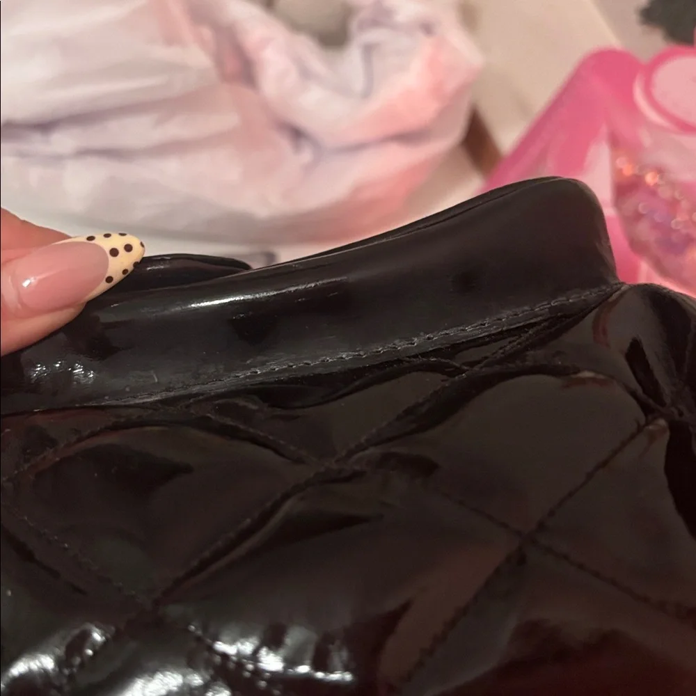 Chanel Glossy patent leatherBlack Backpack with 24k Gold Accents - Picture 14 of 15